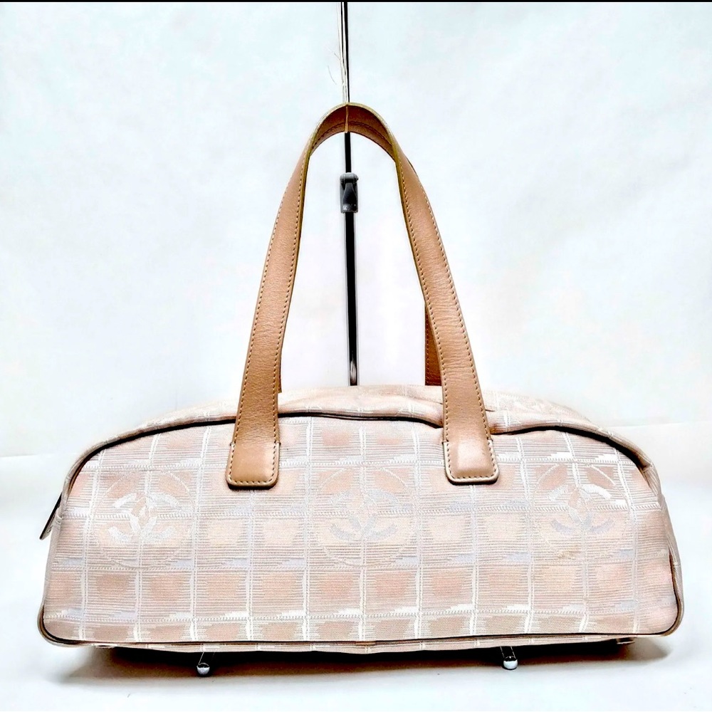 CHANEL Handbag New Travel Line Beige with free CHANEL gift!!